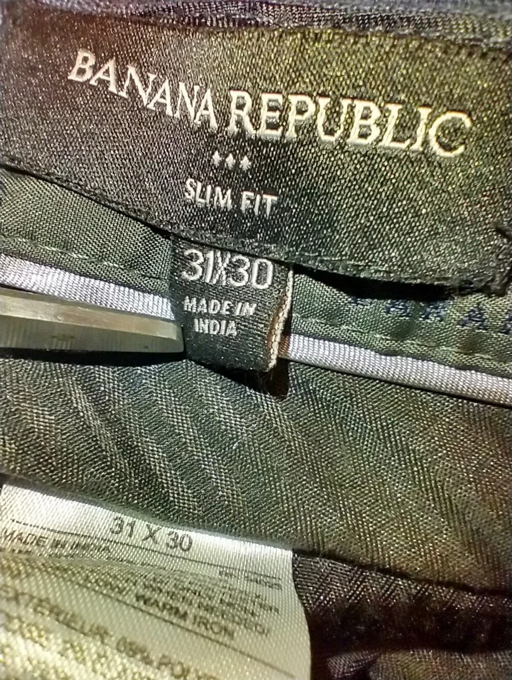 Banana Republic Slim Fit Blue Chino Pants Men's sz 31x29. Tag size is 31x30,